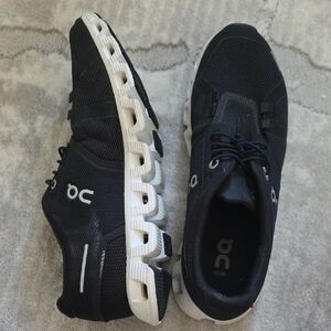 ON Running Black and White Athletic Shoes